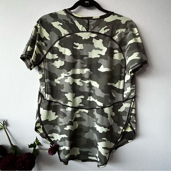 Lululemon UVP Run Short Sleeve Heritage 365 Camo Crispin Green Multi - Picture 8 of 10